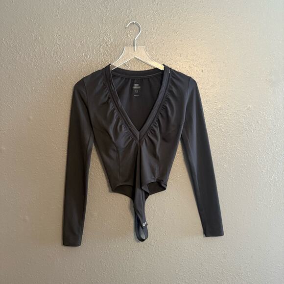 Good American Down Low V-Neck Bodysuit Size 1 - Picture 4 of 7